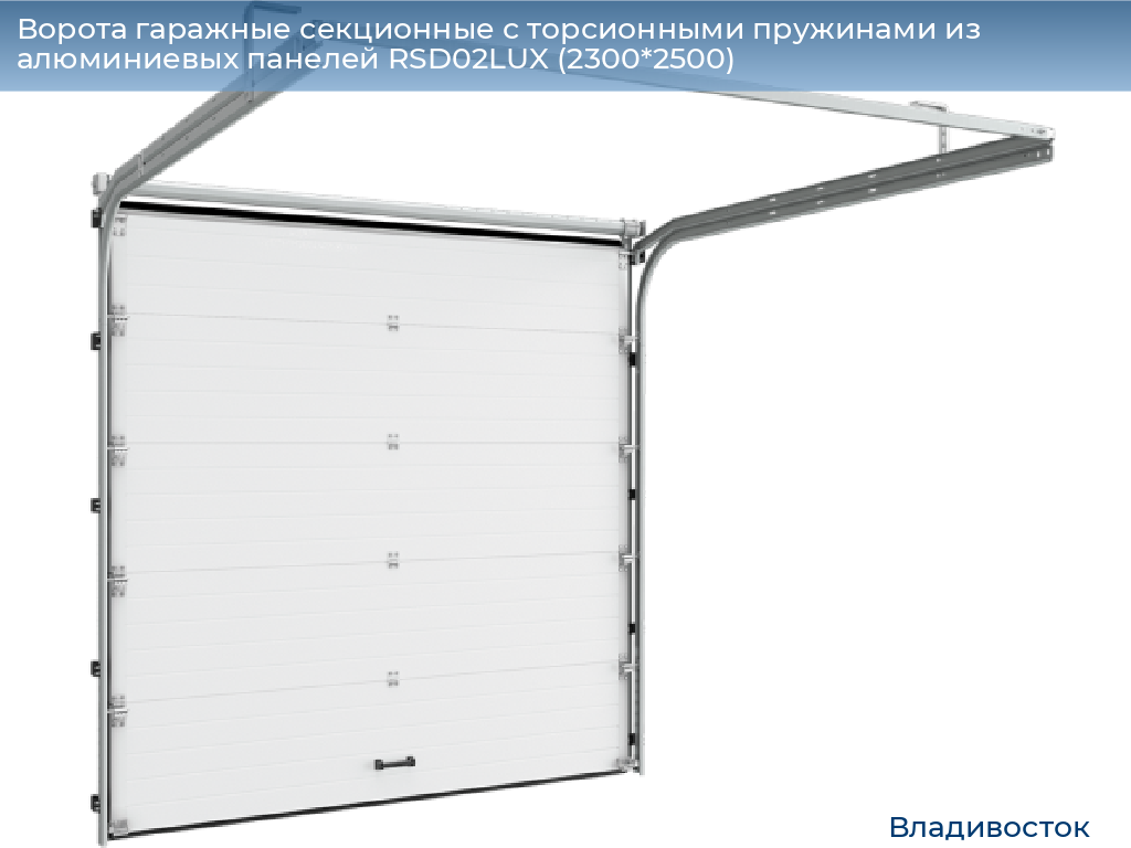 Ворота гаражные секционные с торсионными пружинами из алюминиевых панелей RSD02LUX (2300*2500), vladivostok.doorhan.ru