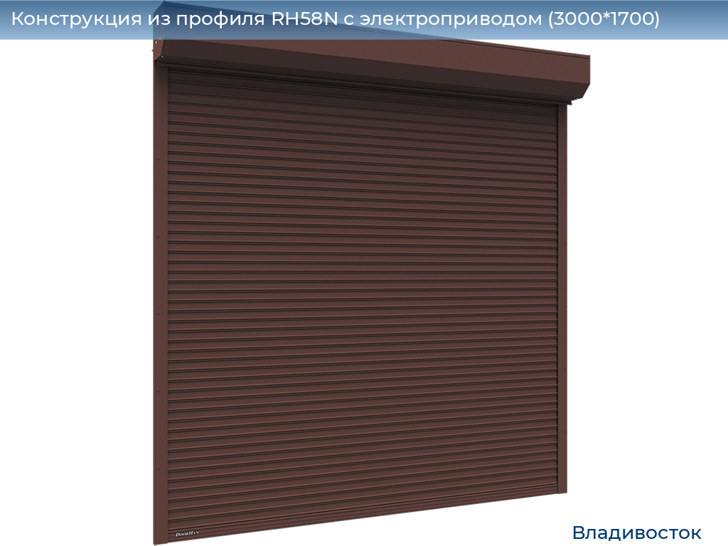 Конструкция из профиля RH58N с электроприводом (3000*1700), vladivostok.doorhan.ru