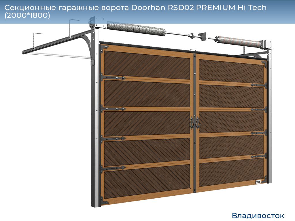 Секционные гаражные ворота Doorhan RSD02 PREMIUM Hi Tech (2000*1800), vladivostok.doorhan.ru