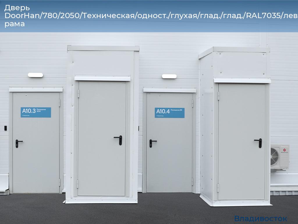 Дверь DoorHan/780/2050/Техническая/одност./глухая/глад./глад./RAL7035/лев./угл. рама, vladivostok.doorhan.ru