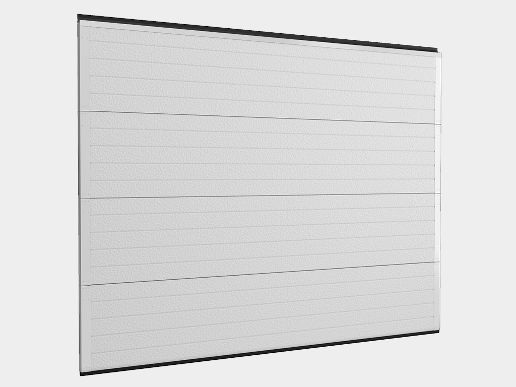 Полотно из энергоэффективных сэндвич-панелей толщиной 40 мм с усилением под внутренние петли и боковые опоры.