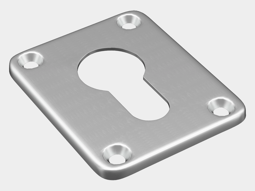 Декоративная накладка цилиндрового замка со скрытым креплением.