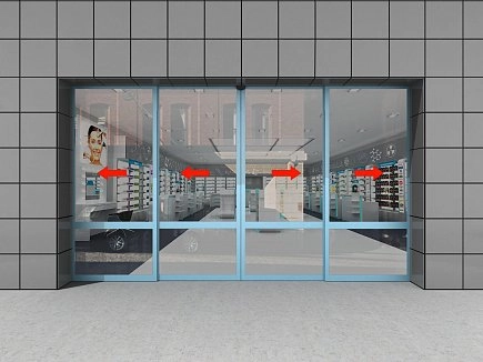 Телескопические раздвижные двери